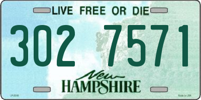 NH license plate 3027571
