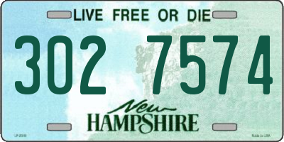 NH license plate 3027574
