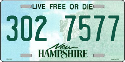 NH license plate 3027577