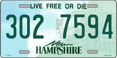 NH license plate 3027594