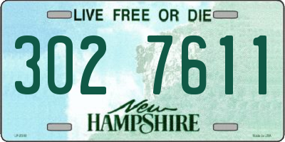 NH license plate 3027611