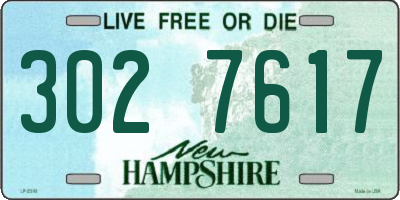 NH license plate 3027617