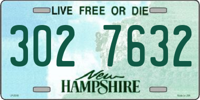 NH license plate 3027632