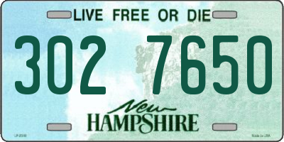 NH license plate 3027650