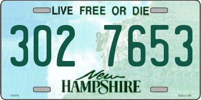 NH license plate 3027653