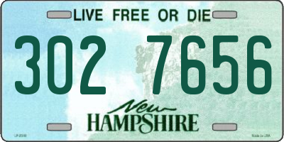 NH license plate 3027656