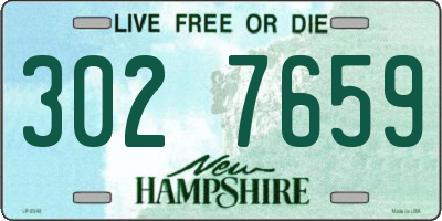 NH license plate 3027659