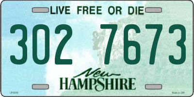 NH license plate 3027673