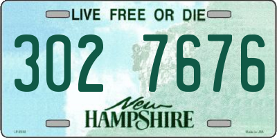NH license plate 3027676