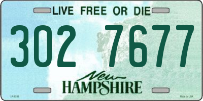 NH license plate 3027677