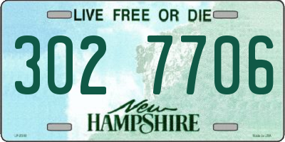NH license plate 3027706
