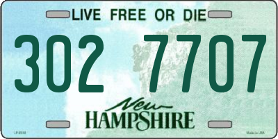 NH license plate 3027707