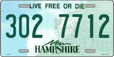 NH license plate 3027712