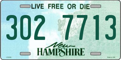 NH license plate 3027713