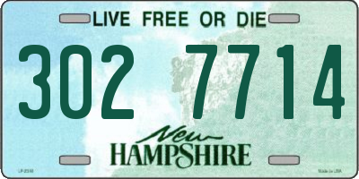 NH license plate 3027714