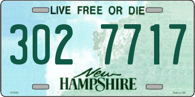 NH license plate 3027717