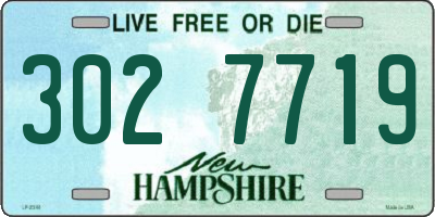 NH license plate 3027719