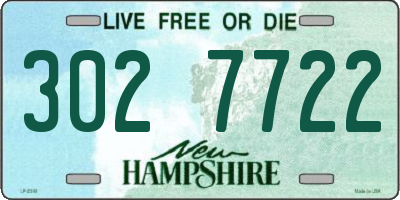 NH license plate 3027722