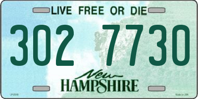 NH license plate 3027730