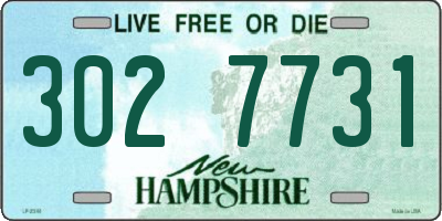 NH license plate 3027731