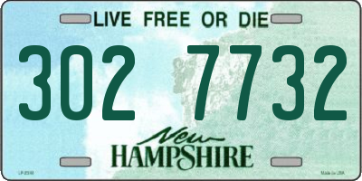 NH license plate 3027732