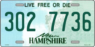NH license plate 3027736