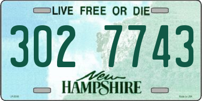 NH license plate 3027743