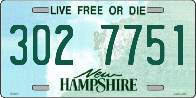 NH license plate 3027751