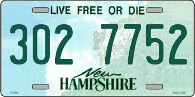 NH license plate 3027752