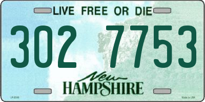 NH license plate 3027753