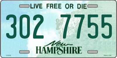 NH license plate 3027755