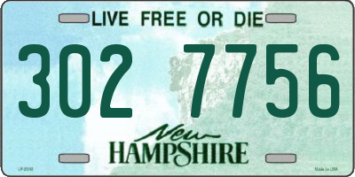 NH license plate 3027756