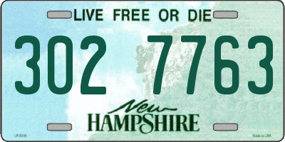 NH license plate 3027763