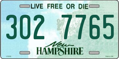 NH license plate 3027765