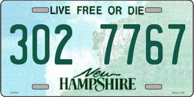 NH license plate 3027767