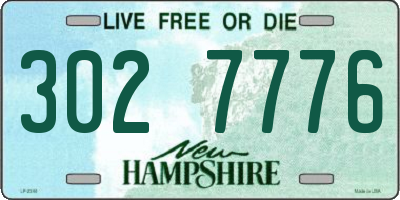 NH license plate 3027776
