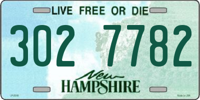 NH license plate 3027782