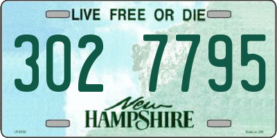NH license plate 3027795