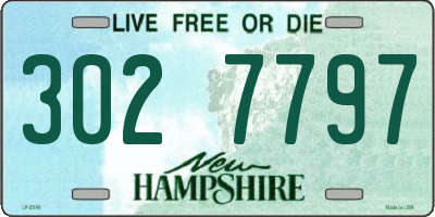NH license plate 3027797