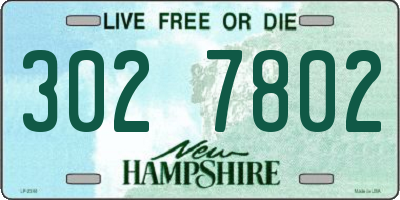NH license plate 3027802
