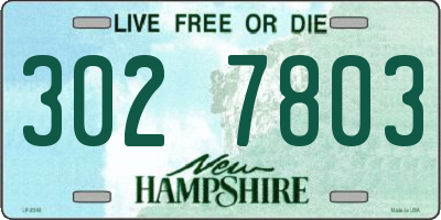 NH license plate 3027803