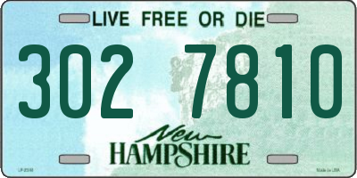 NH license plate 3027810