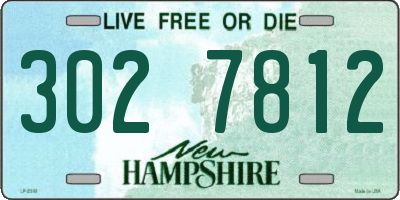 NH license plate 3027812