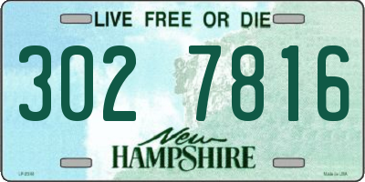 NH license plate 3027816