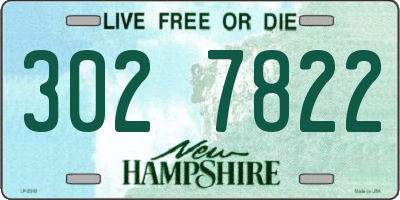 NH license plate 3027822