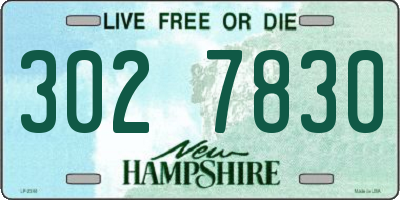 NH license plate 3027830