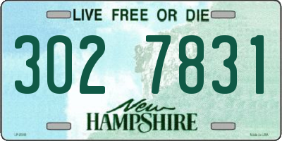 NH license plate 3027831