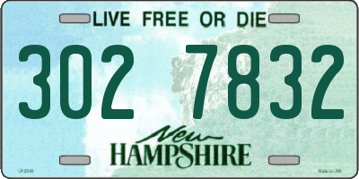 NH license plate 3027832