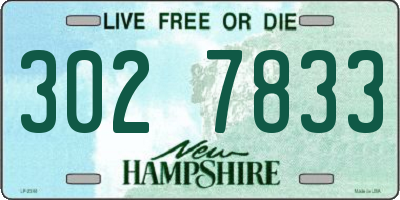 NH license plate 3027833