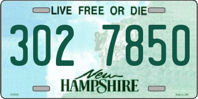 NH license plate 3027850